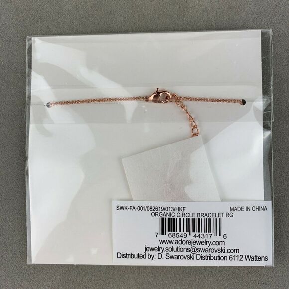 Adore Jewelry Organic Circle Bracelet Rose Gold Swarovski Crystal - Picture 7 of 7